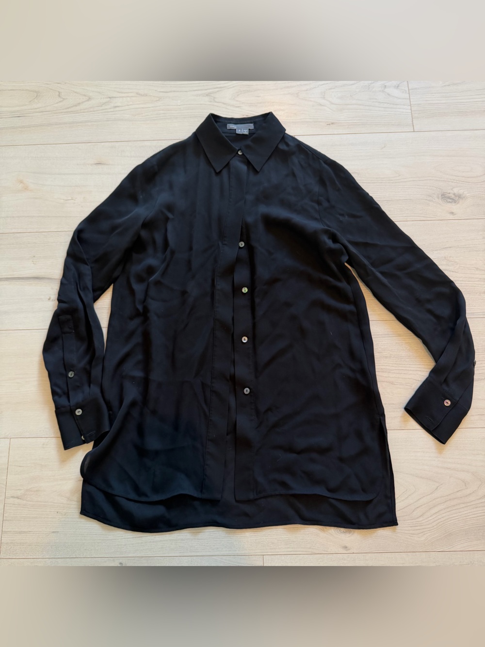 Vince Black Soft Button-Down Shirt
